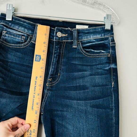 Bridge By Gly Distressed curvy High Rise Ankle dark wash Skinny Jeans woman’s 26 - Picture 5 of 11